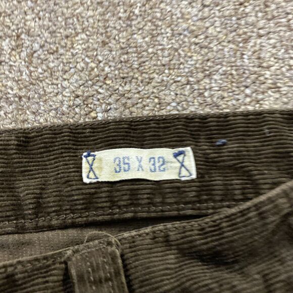 Vintage Polo Ralph Lauren Brown Cargo Corduroy Pants 35x32 158/941 - Picture 3 of 12